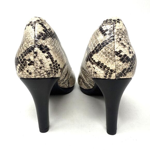 Clarks Adriel Viola Pumps Womens Sz 7.5 Leather Snakeskin High Heel Stiletto NEW - Picture 4 of 15